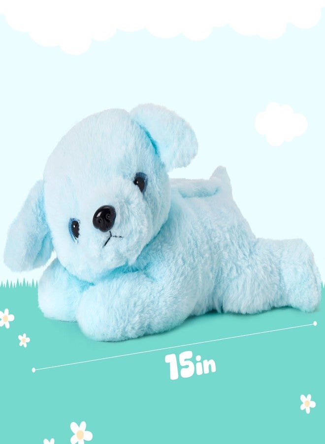 Glow Guards 15'' Blue Musical Dog Plush Soft Stuffed Animal Puppy with LED Night Lights Christmas Children's Day Birthday Gifts for Toddler Kids - Image 3